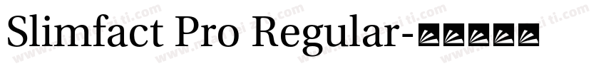 Slimfact Pro Regular字体转换